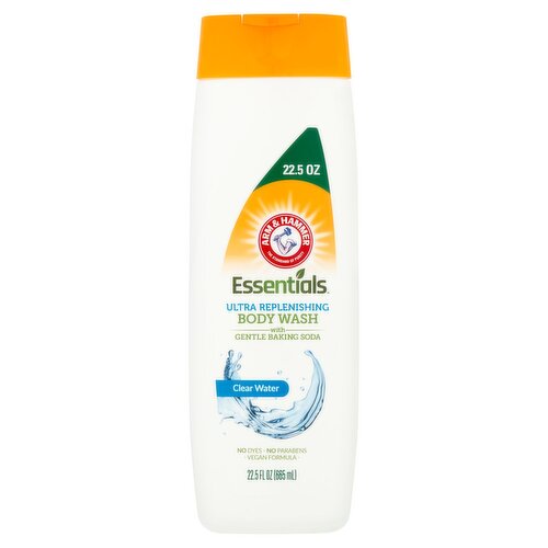 Arm & Hammer Essentials Clear Water Ultra Replenishing Body Wash, 22.5 fl oz