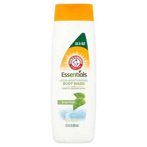 Arm & Hammer Essentials Simply Fresh Ultra Moisturizing Body Wash, 22.5 fl oz