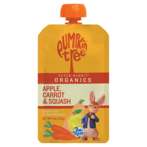 Pumpkin Tree Peter Rabbit Organics Apple, Carrot & Squash Organic Fruit & Vegetable Puree, 4.4 oz