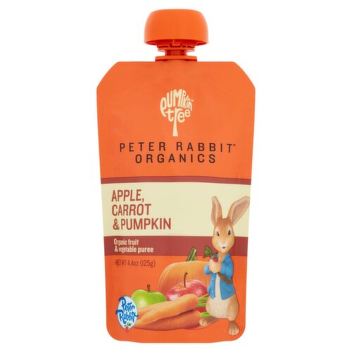 Pumpkin Tree Peter Rabbit Organics Apple, Carrot & Pumpkin Organic Fruit & Vegetable Puree, 4.4 oz