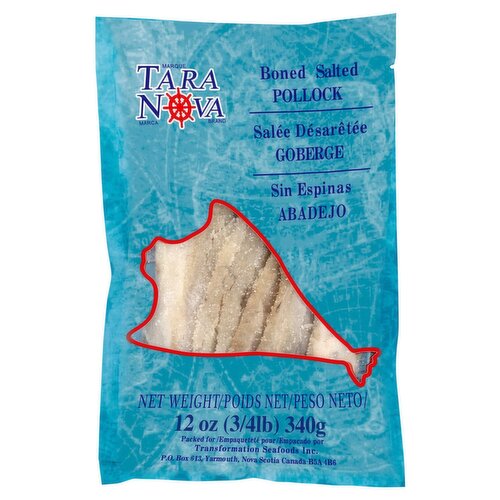 Tara Nova Boned Salted Pollock, 12 oz