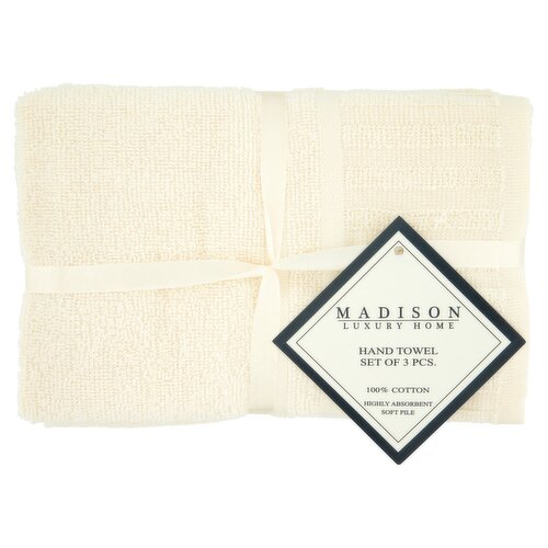 Madison Luxury Home Hand Towel, 3 count