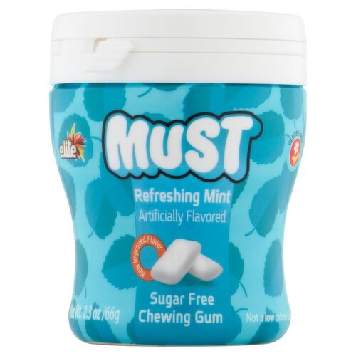 Elite Must Refreshing Mint Sugar Free Chewing Gum, 2.3 oz
