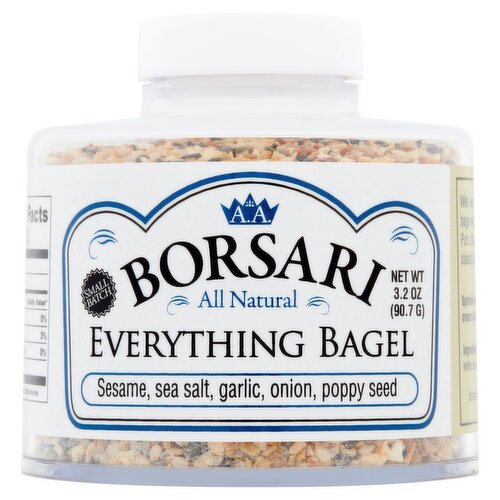 Borsari All Natural Everything Bagel Seasoning, 3.2 oz