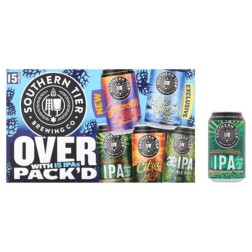 Southern Tier Brewing Co Over Pack'D IPAs, 12 oz, 15 count