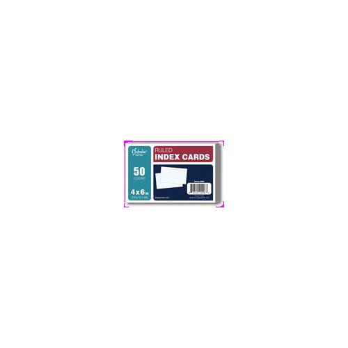 iScholar Ruled Index Cards - 4 x 6 Inch, 50 each