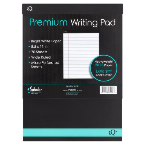 iScholar New York iQ+ Premium Writing Pad, 70 sheets