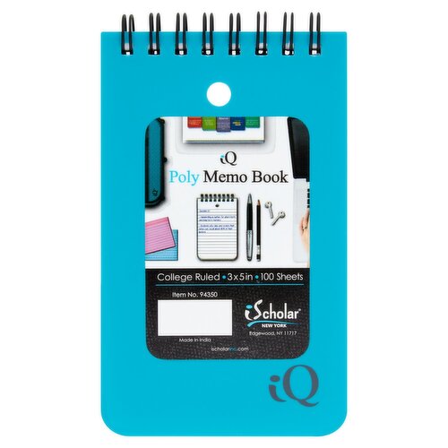 iQ Poly Memo College Ruled Book, 100 sheets