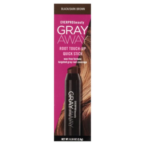 Everpro Beauty Gray Away Black/Dark Brown Root Touch-Up Quick Stick, 0.10 oz