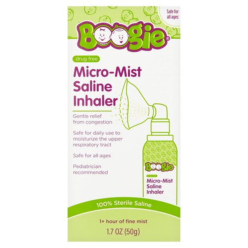 Boogie Micro-Mist Saline Inhaler, 1.7 oz