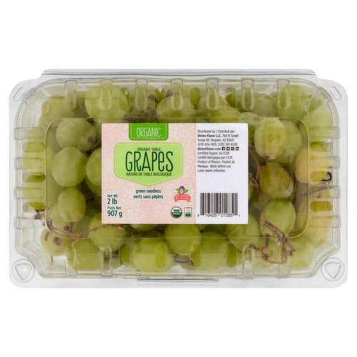 Divine Flavor Organic Table Green Seedless Grapes, 2 lb