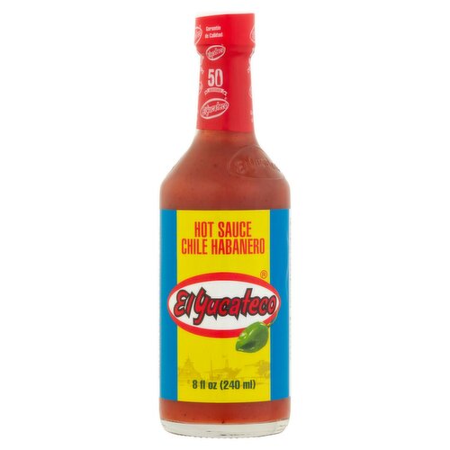 El Yucateco Chile Habanero Red Hot Sauce, 8 fl oz