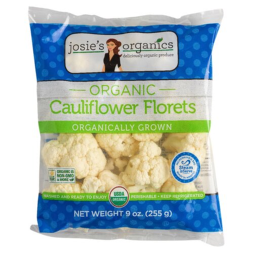 Josie's Organics Organic Cauliflower Florets, 9 oz