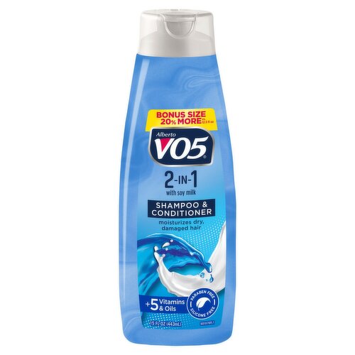 Alberto VO5 2-in-1 with Soy Milk Shampoo & Conditioner, 15 fl oz