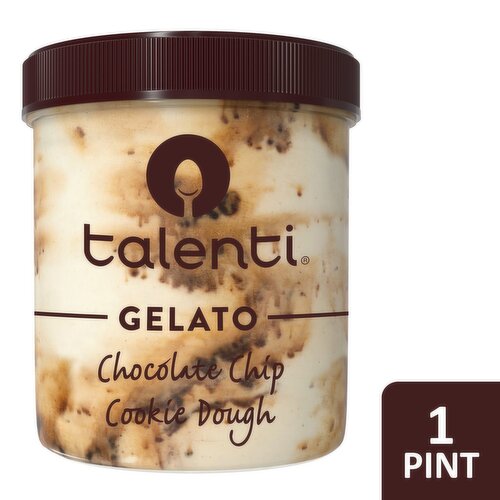 Talenti Chocolate Chip Cookie Dough Gelato, one pint
