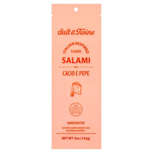 Salt & Twine Salami with Cacio E Pepe, 5 oz