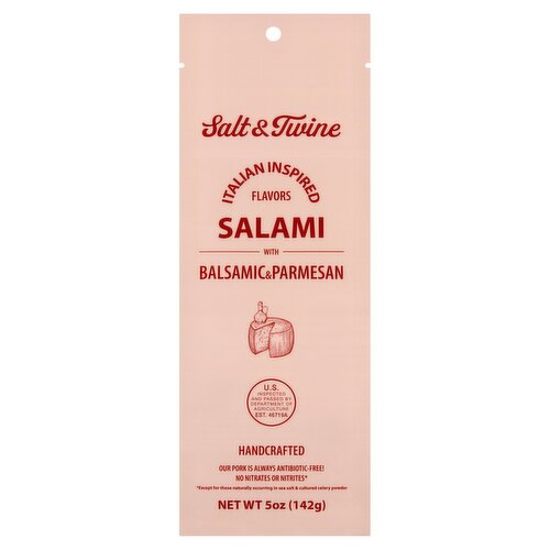 Salt & Twine Salami with Balsamic & Parmesan, 5 oz