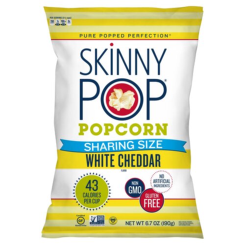 Skinny Pop White Cheddar Flavor Popcorn Sharing Size, 6.7 oz