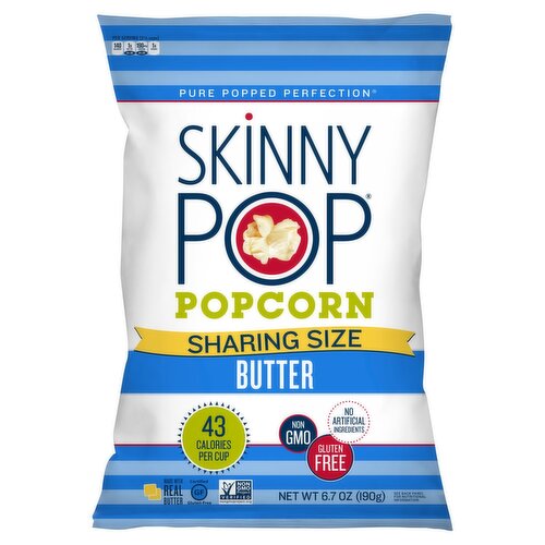 Skinny Pop Butter Popcorn Sharing Size, 6.7 oz