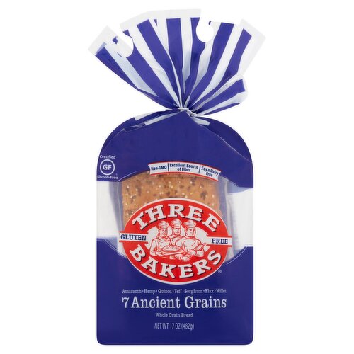 Three Bakers Gluten Free 7 Ancient Grains Whole Grain Bread, 17 oz