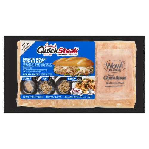 Gary's QuickSteak Chicken Breast with Rib Meat, 10.8 oz