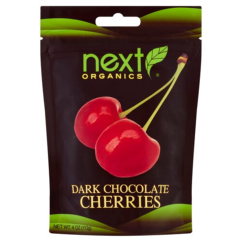 Next Organics Dark Chocolate Cherries, 4 oz