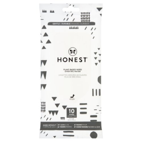 Honest Plant-Based Wipes, 10 count