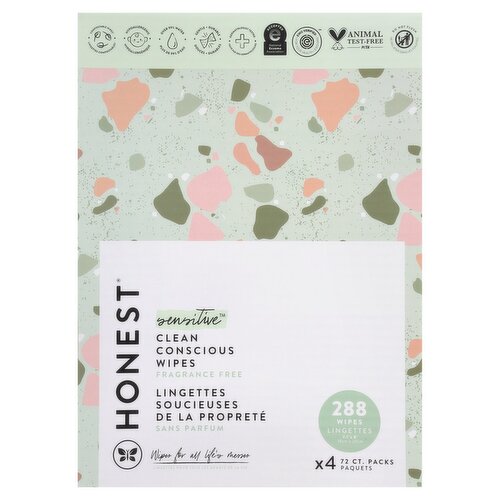 Honest Plant-Based Wipes, 288 count