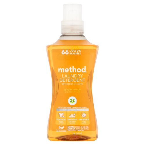 Method Ginger Mango Laundry Detergent, 66 loads, 53.5 fl oz