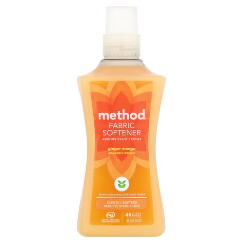 Method Ginger Mango Fabric Softener, 45 loads, 53.5 fl oz