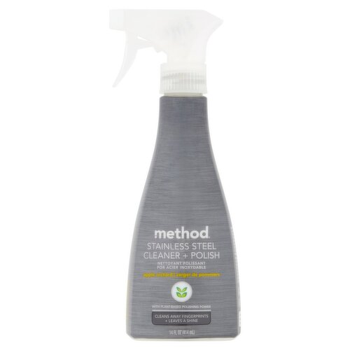 Method Stainless Steel Apple Orchard Cleaner + Polish, 14 fl oz