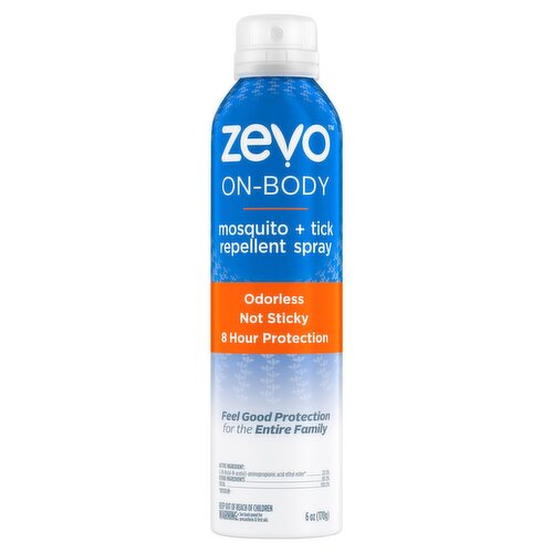 Zevo On-Body Mosquito + Tick Repellent Spray, 6 oz