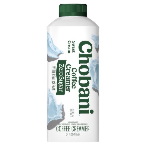 Chobani Zero Sugar Sweet Cream Coffee Creamer, 24 fl oz