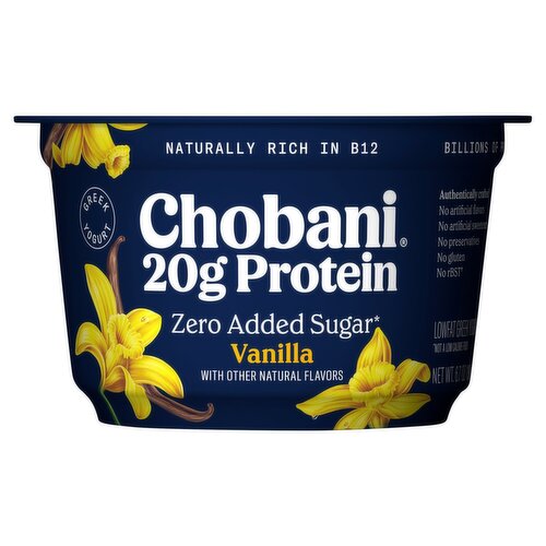 Chobani Vanilla Lowfat Greek Yogurt, 6 oz