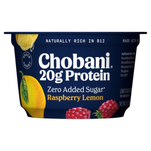 Chobani Raspberry Lemon Lowfat Greek Yogurt, 6.7 oz