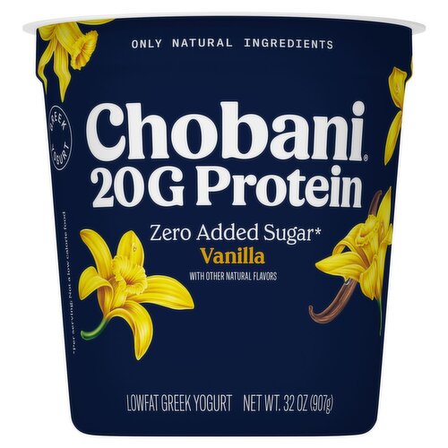 Chobani 20g Protein Vanilla Lowfat Greek Yogurt, 32 oz