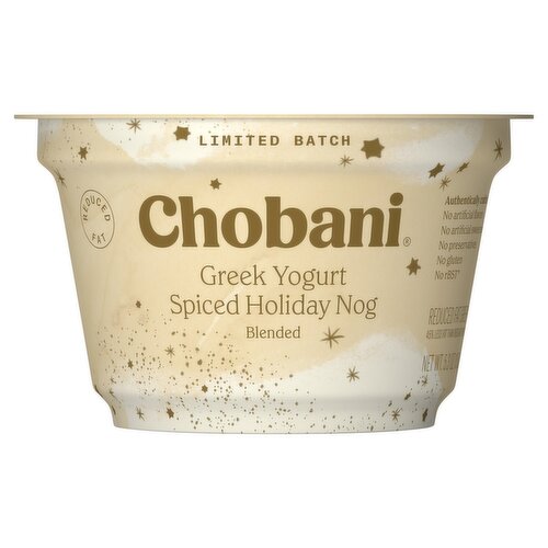 Chobani Spiced Holiday Nog Blended Reduced Fat Greek Yogurt, 5.3 oz