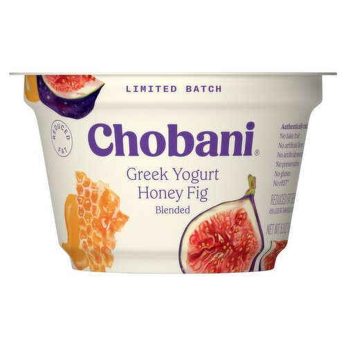 Chobani Honey Fig Blended Reduced Fat Greek Yogurt, 5.3 oz