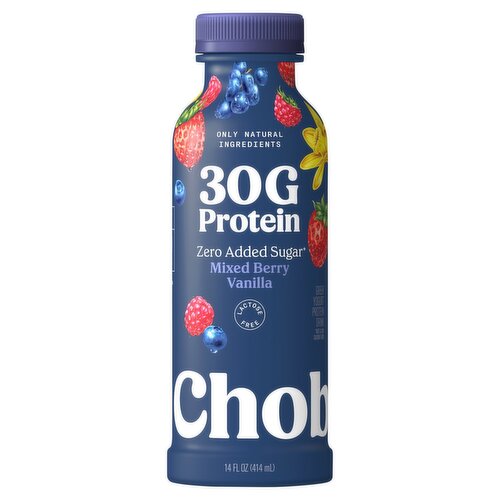 Chobani 30g Protein Mixed Berry Vanilla Greek Yogurt Protein Drink, 14 fl oz