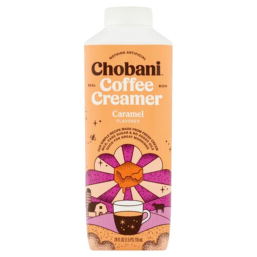 Chobani Caramel Flavored Coffee Creamer, 24 fl oz Fairway