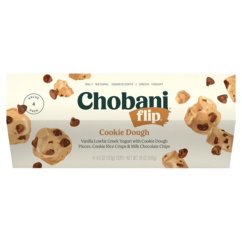Chobani Flip Cookie Dough Greek Yogurt, 4.5 oz, 4 count