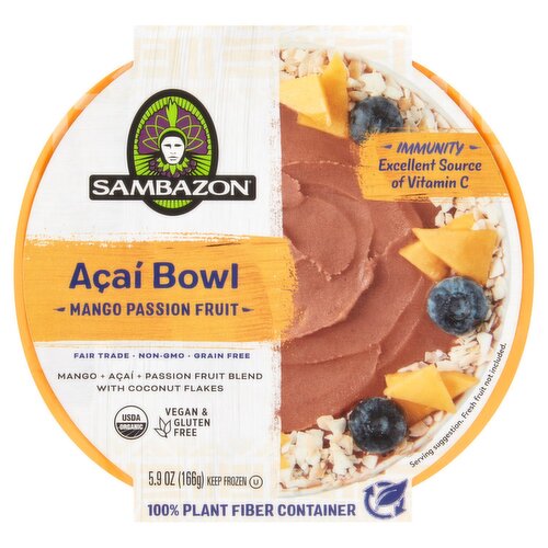 Sambazon Mango Passion Fruit Açaí Bowl, 5.9 oz