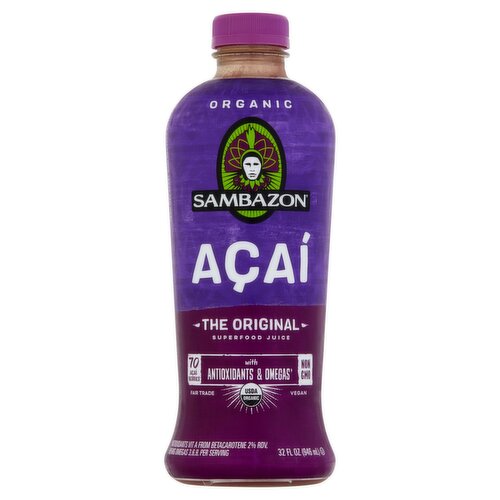 Sambazon Organic Açai The Original Superfood Juice, 32 fl oz