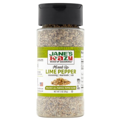 Jane's Krazy Mixed-Up Lime Pepper Seasoning, 3 oz