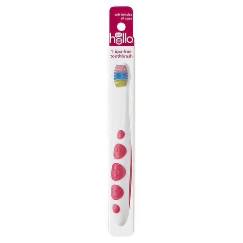 Hello Naturally Friendly Soft Bristles Bpa-Free Toothbrush, 1 count
