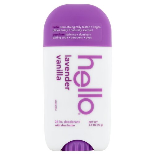 Hello Lavender Vanilla with Shea Butter Deodorant, 2.6 oz