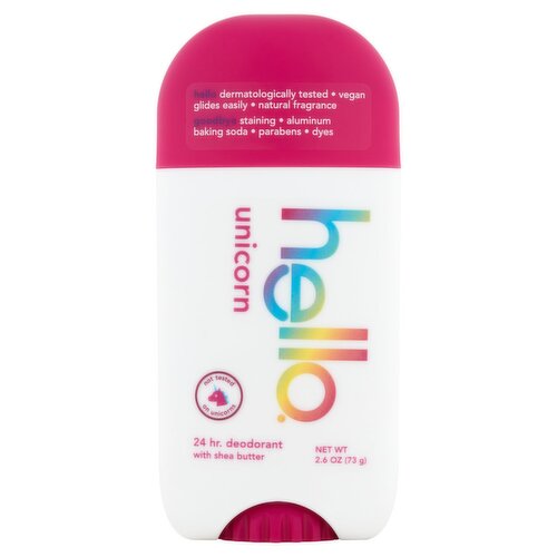 Hello Unicorn with Shea Butter 24hr Deodorant, 2.6 oz