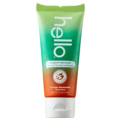 Hello Orange Dreamsicle Magical Mermaid Anticavity Fluoride Toothpaste, 4.2 oz