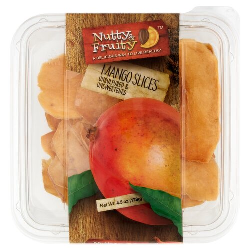 Nutty & Fruity Unsulfured & Unsweetened Mango Slices, 4.5 oz