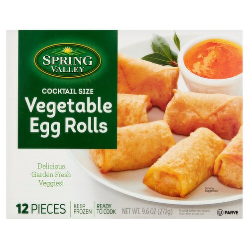 Spring Valley Cocktail Size Vegetable Egg Rolls, 12 count, 9.6 oz